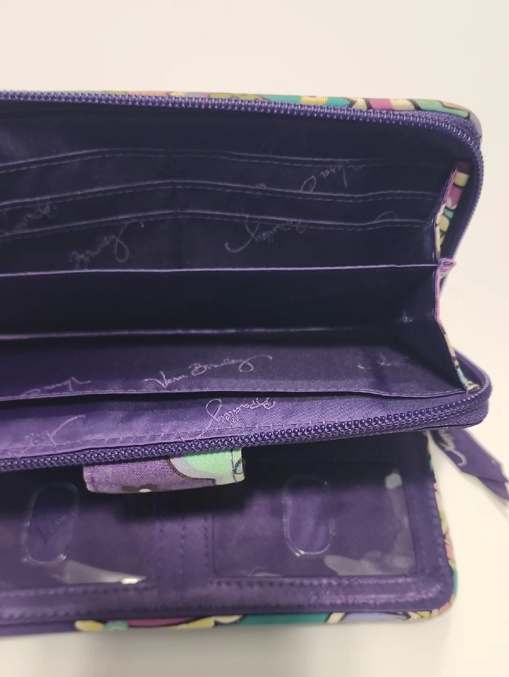 Vera Bradley Purple Floral Women's Wallet - Picture 6 of 6